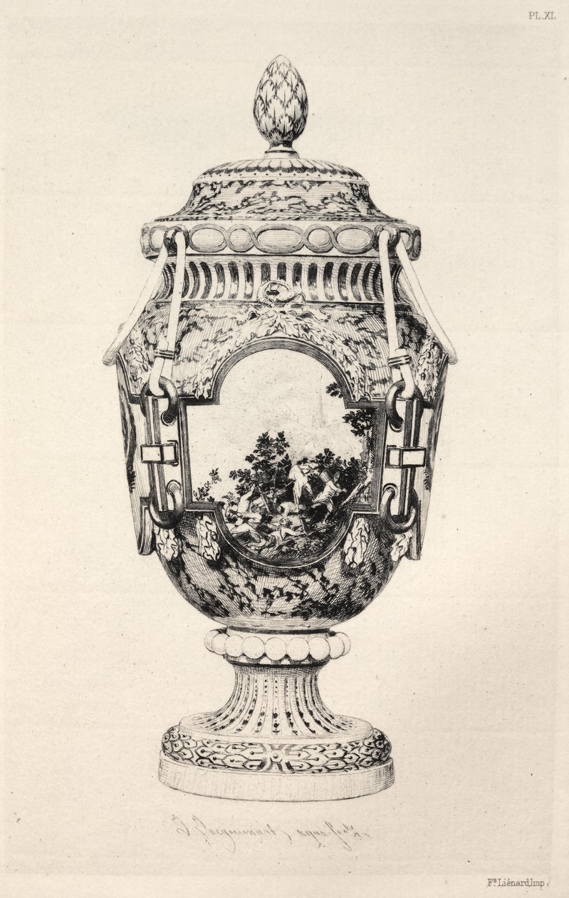 A kerámiaművészet története: A fazekasság leíró és filozófiai tanulmánya...XI. tábla, 1877. alkotó: Jules Ferdinand Jacquemart