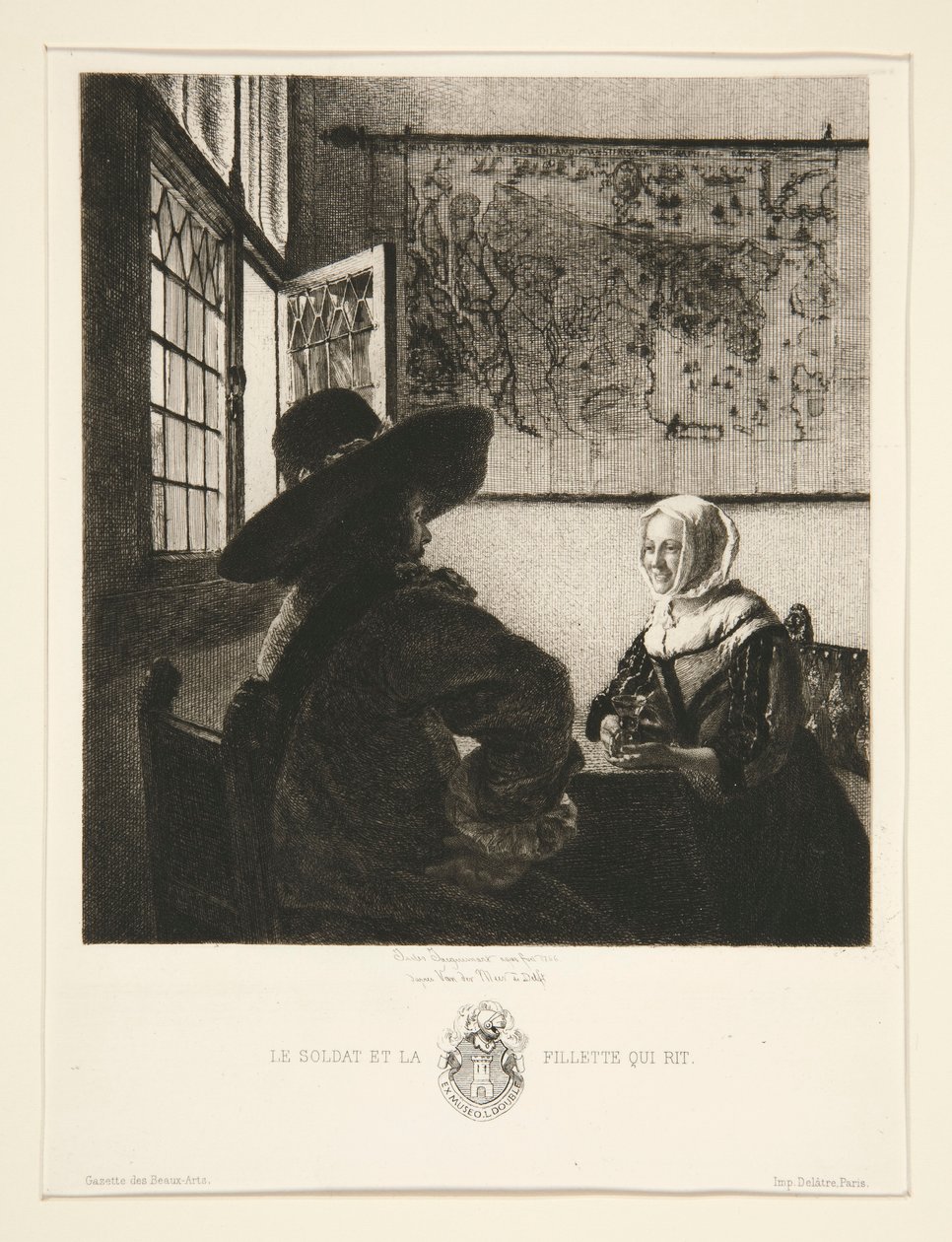A katona és a nevető lány alkotó: Jules Ferdinand Jacquemart