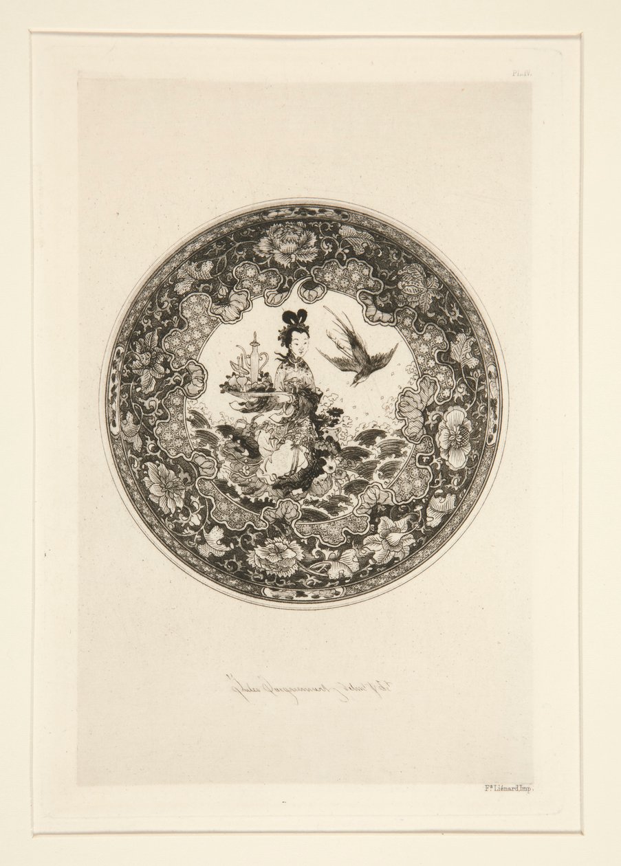 Fondemail csészealj alkotó: Jules Ferdinand Jacquemart