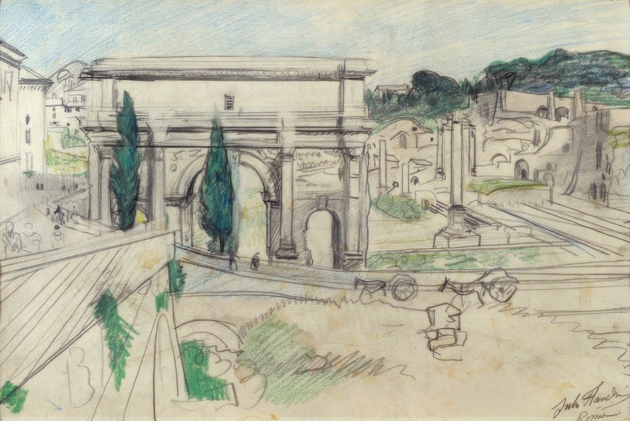 A római fórum alkotó: Jules Flandrin
