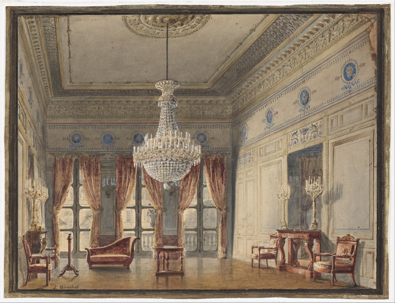 A szalon a Montpensier szárnyban, Palais Royal alkotó: Jules Frédéric Bouchet