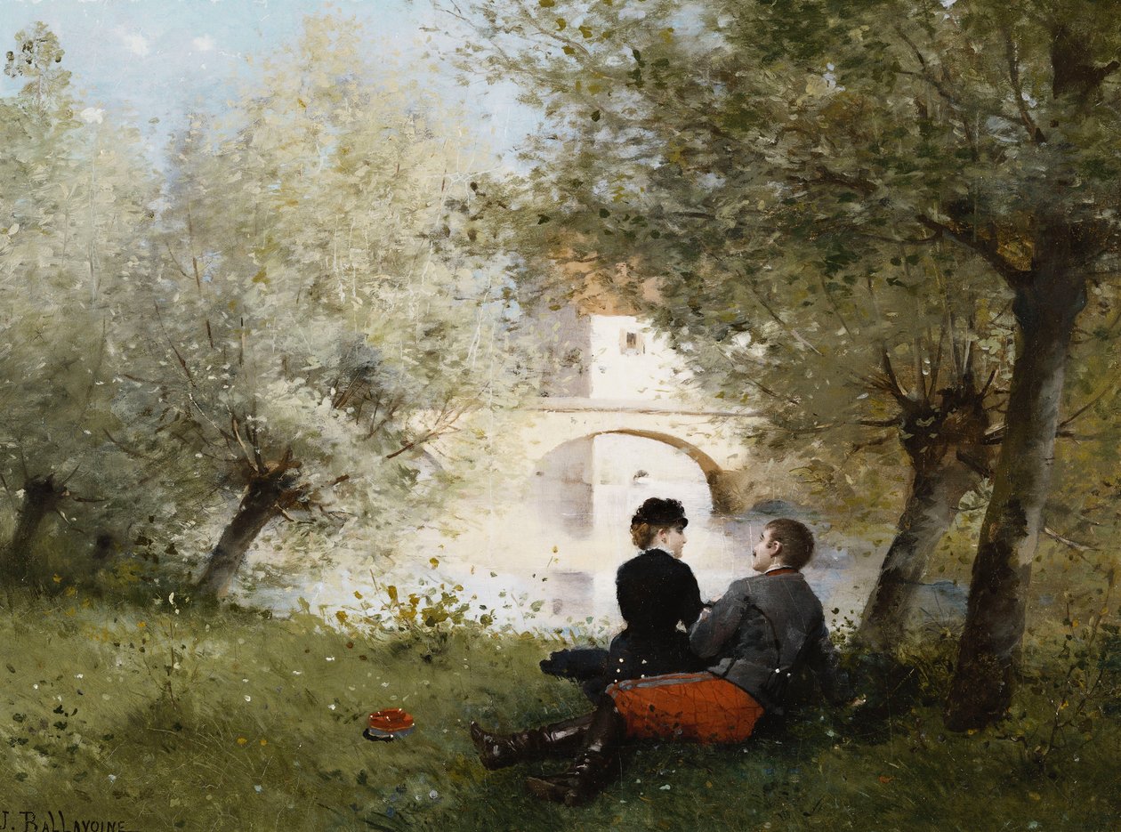 A folyó mentén; A folyó mentén, alkotó: Jules Frederic Ballavoine
