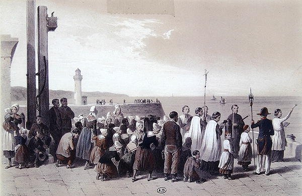 A tenger áldása Pollet-ben, Dieppe alkotó: Jules Gaildrau
