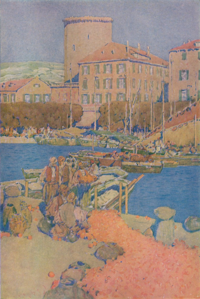 A spalatói piac, 1913 alkotó: Jules Guerin