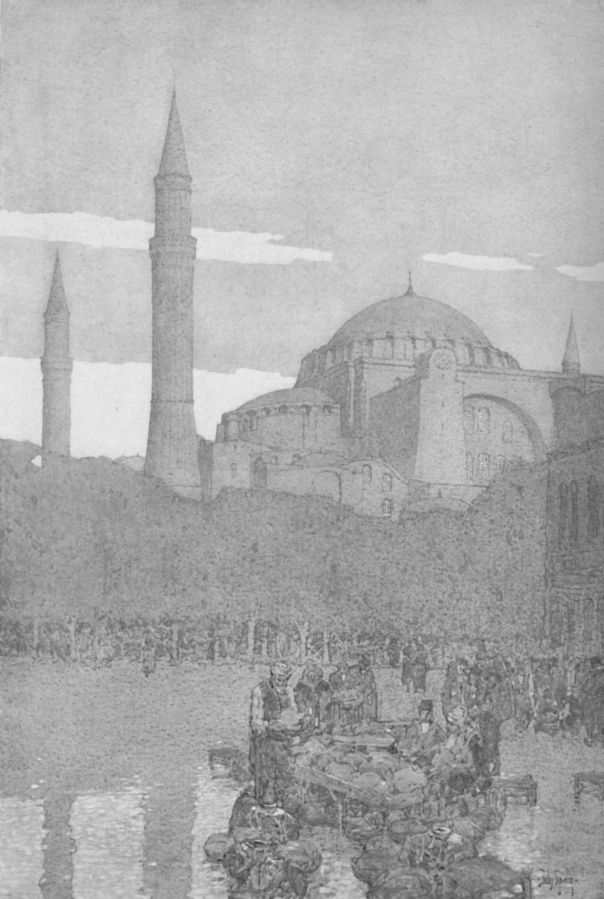 A Santa Sophia mecset, 1913 alkotó: Jules Guerin