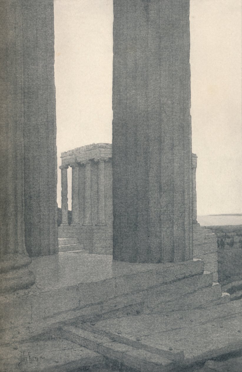 Athéné Nike temploma Athénban, 1913 alkotó: Jules Guerin