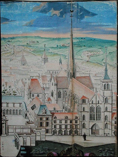 Burgundi hercegek palotája Dijonban a Mansart általi restaurálás előtt alkotó: Jules Hardouin Mansart
