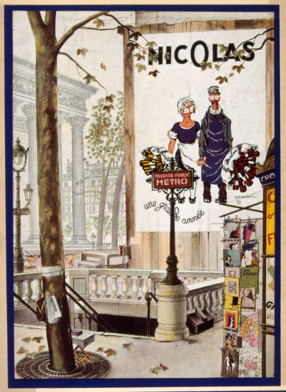 Francia poszter, amely a "Nectar" kitalált kézbesítőt ábrázolja 1931-ben alkotó: Jules Isnard Dransy