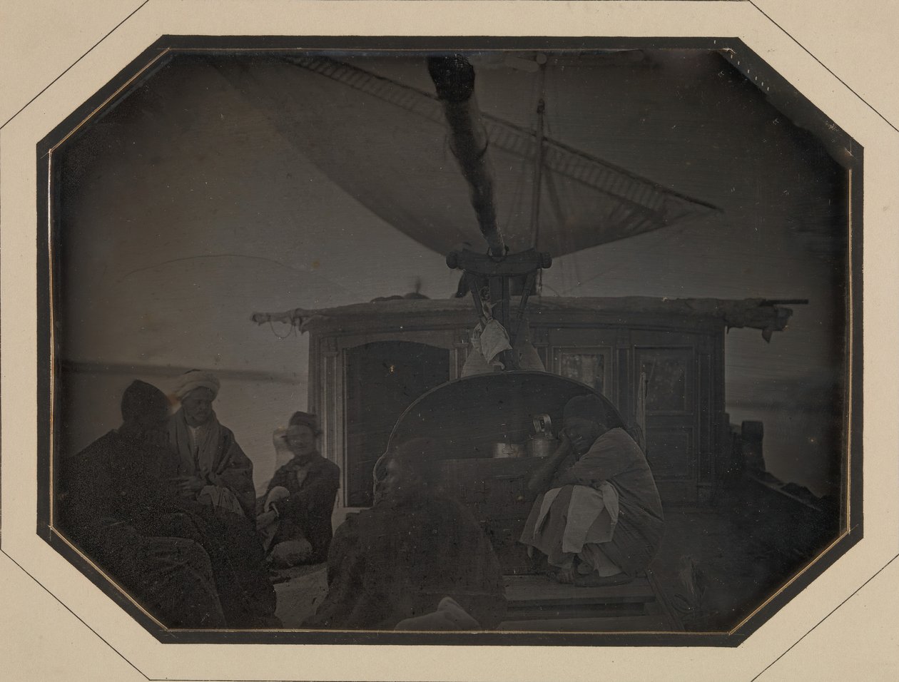 Monsieur Itier Cange vitorla alatt a Níluson, 1845-46. alkotó: Jules Itier