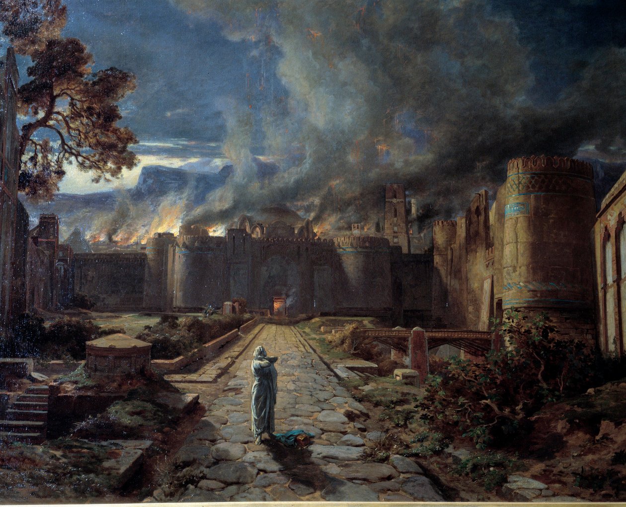 Sodoma (Sodoma) A város tűz pusztítása. Részlet. Jules Laurens (1825-1901) festménye, Orleans. Szépművészeti Múzeum alkotó: Jules Joseph Augustin Laurens