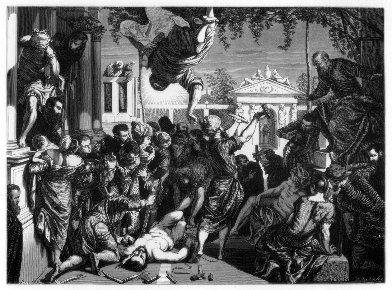 „Szent Márk csodája a rabszolga felszabadításában”, 1548-1870 alkotó: Jules Lavee