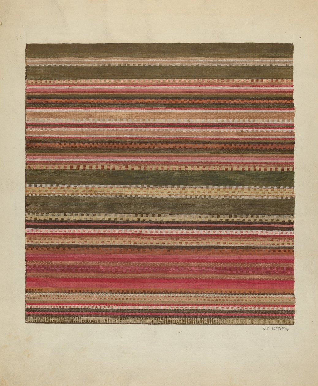 Kézi szövésű szőnyeg, c. 1936. alkotó: Jules Lefevere
