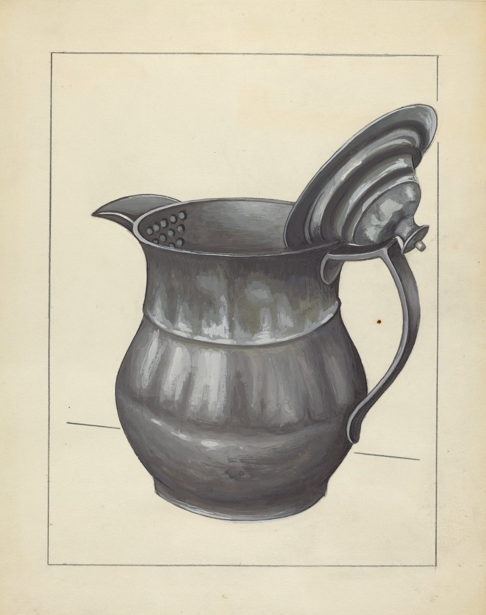 Ezüst teáskanna, c. 1936. alkotó: Jules Lefevere
