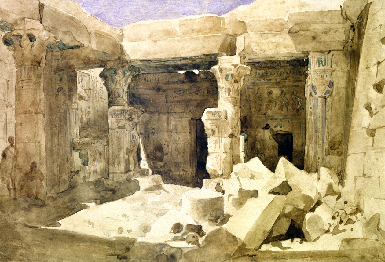 A piramisok és a szfinx, Giza, Egyiptom, 19. század alkotó: Jules Lemaitre