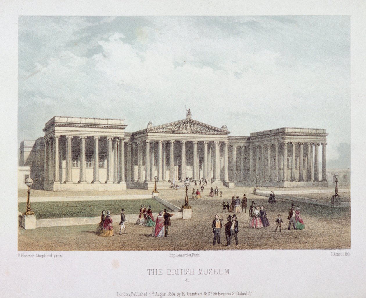 British Museum, Holborn, London, 1854 alkotó: Jules Louis Arnout
