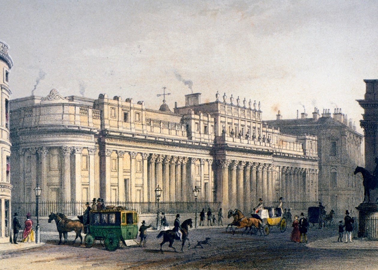 Kilátás a Bank of Englandre, London városára, 1854 alkotó: Jules Louis Arnout