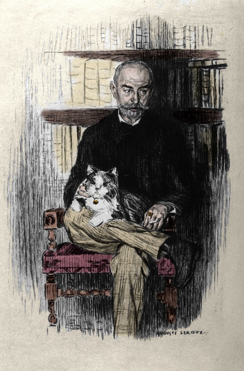 Joris Karl Huysmans (1848-1907) író és irodalomkritikus portréja. Auguste Leroux (1871-1954) rajza. alkotó: Jules Marie Auguste Leroux