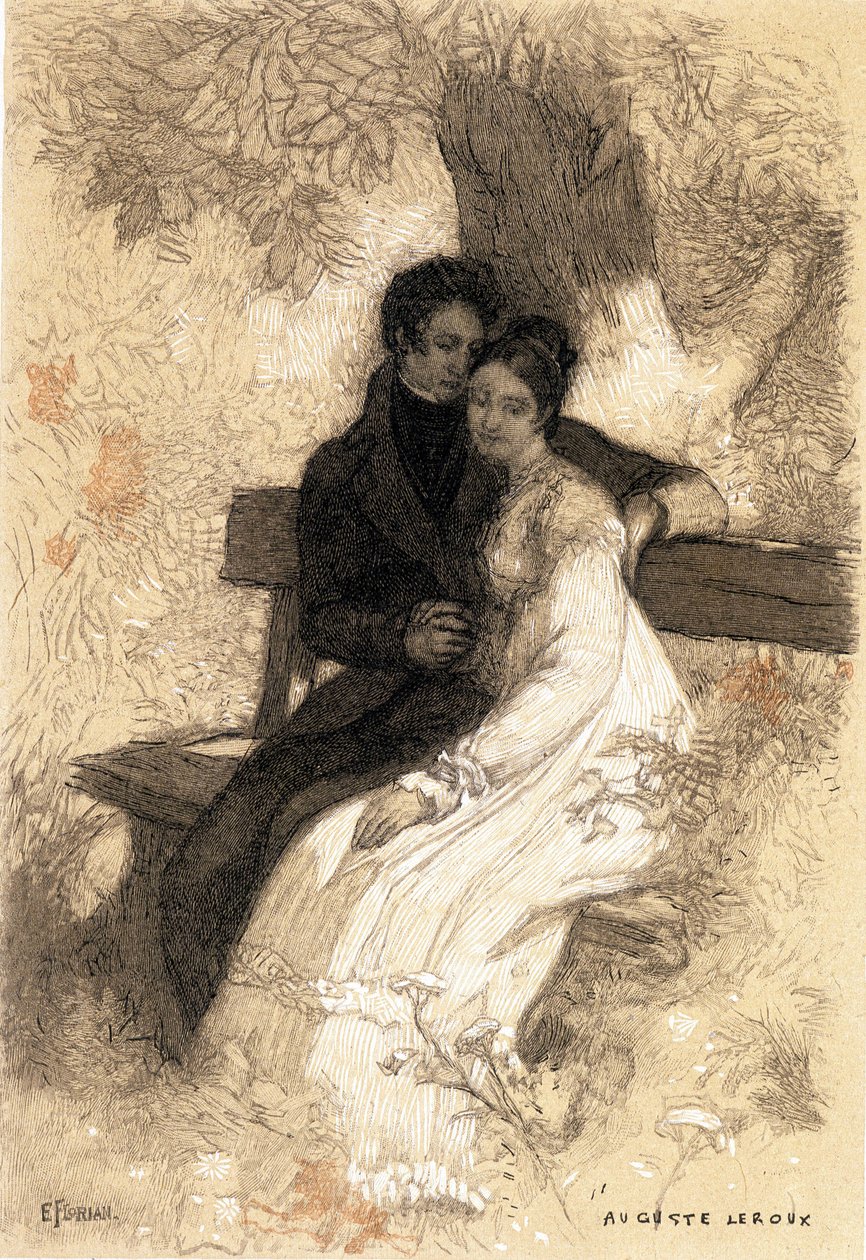 Auguste Leroux illusztrációja Eugenie Grandet-hez (nyomtatás) alkotó: Jules Marie Auguste Leroux