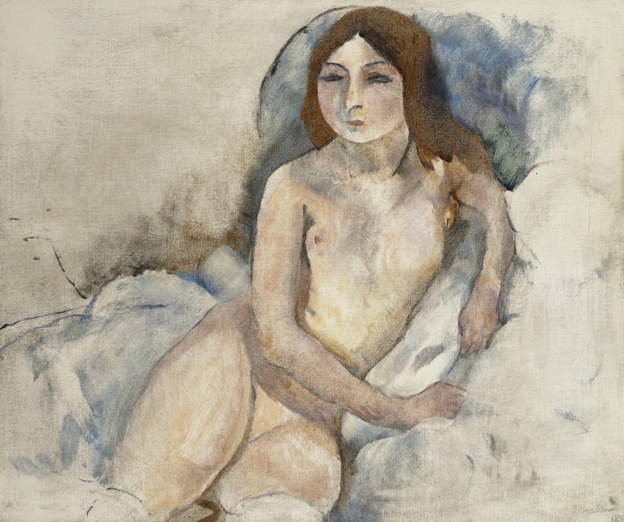 Szőke lány pózol; Szőke lány pózol, 1912 alkotó: Jules Pascin