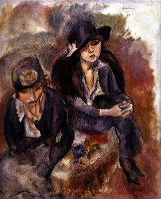 Hermine David és egy barátja alkotó: Jules Pascin