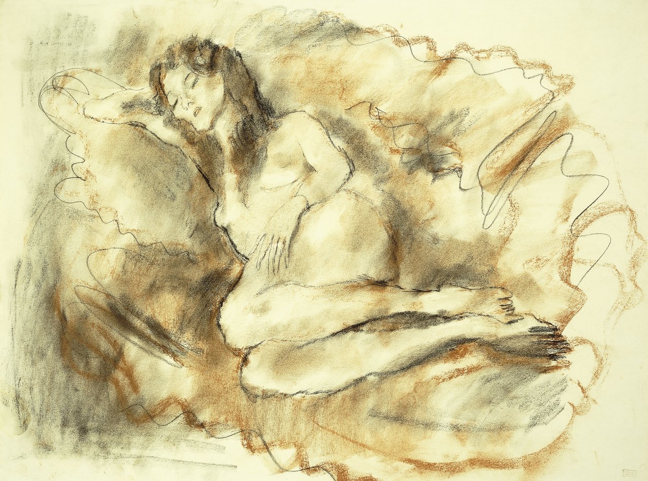 Fekvő akt; Meztelen réteg, 1929 alkotó: Jules Pascin