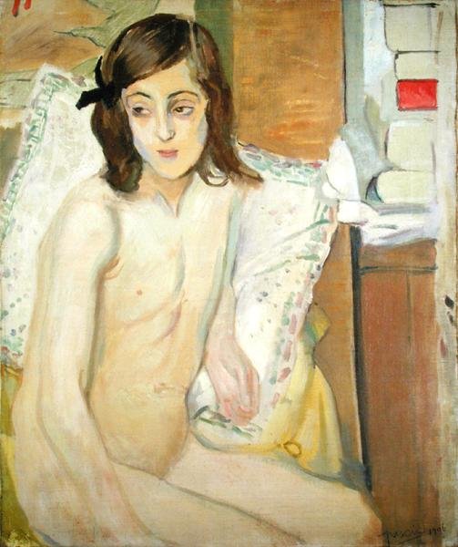 Meztelen fiatal lány (olaj, vászon) alkotó: Jules Pascin
