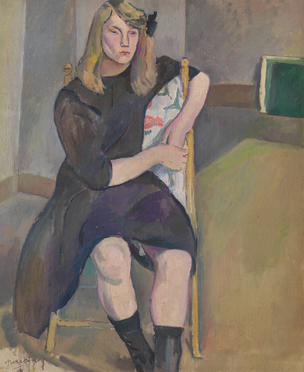 Ülő lány alkotó: Jules Pascin