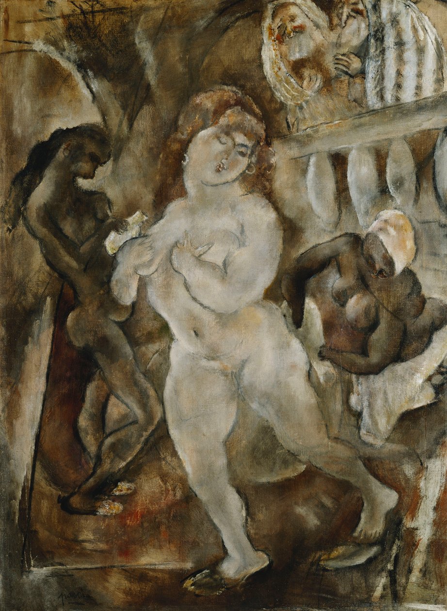 Susanna és a vének; Susannah and the Elders, 1921 körül alkotó: Jules Pascin