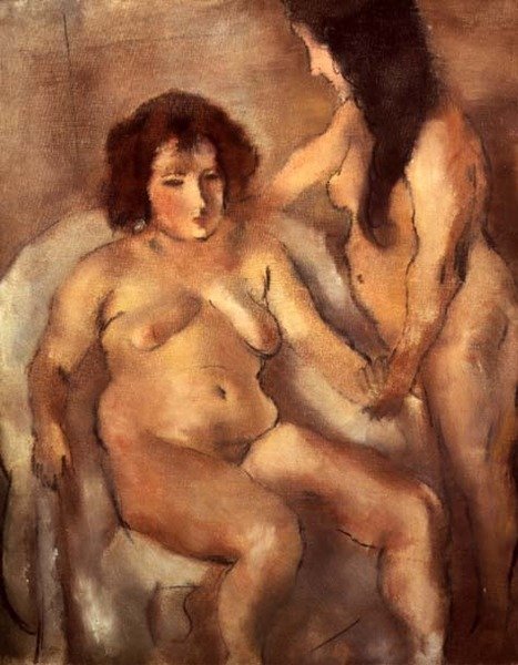 Két meztelen nő (The Bordello) 1919 körül (olaj, vászon) alkotó: Jules Pascin