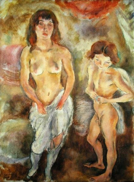 Két álló akt alkotó: Jules Pascin