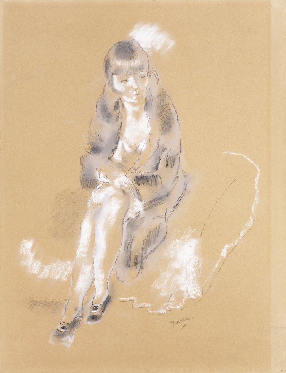 Ülő nő, alkotó: Jules Pascin