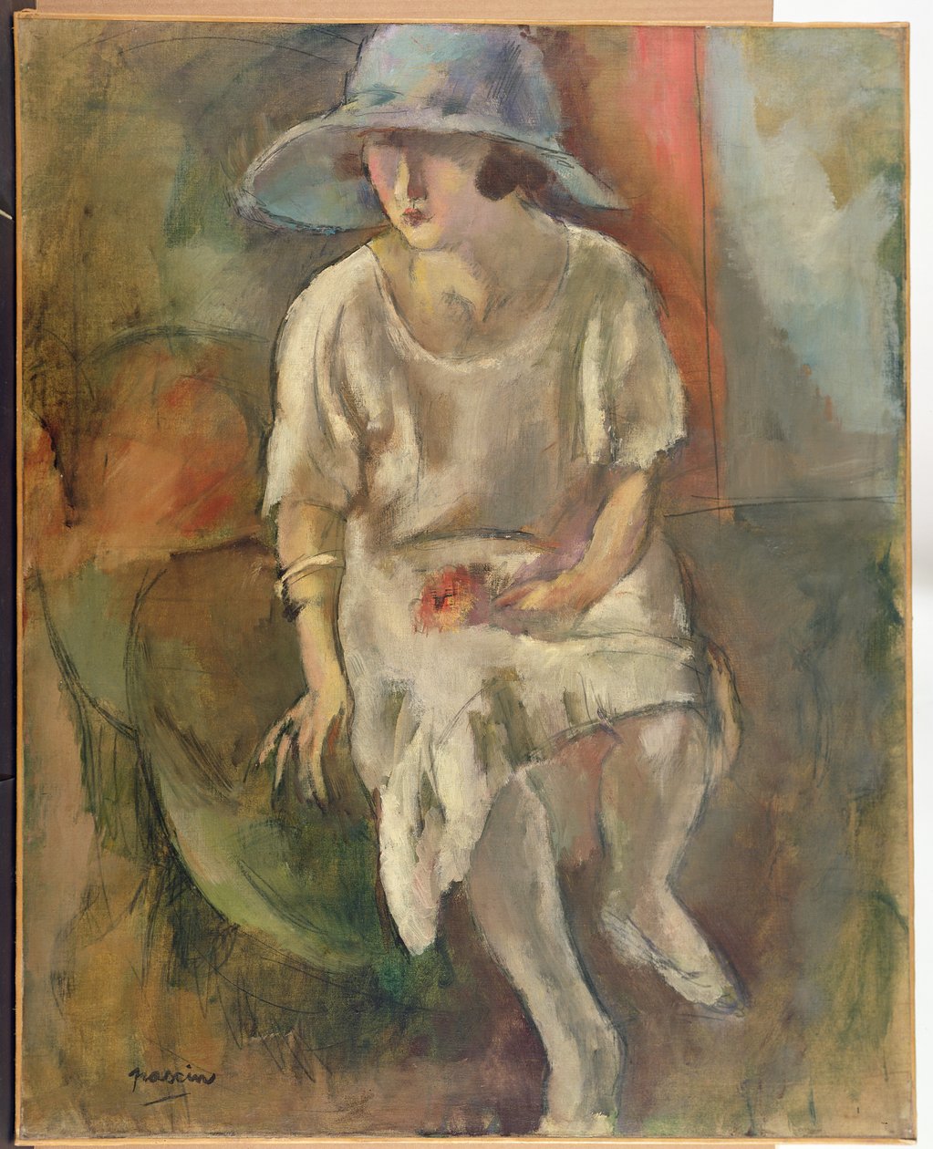 Nő kalapban, 1920 körül alkotó: Jules Pascin