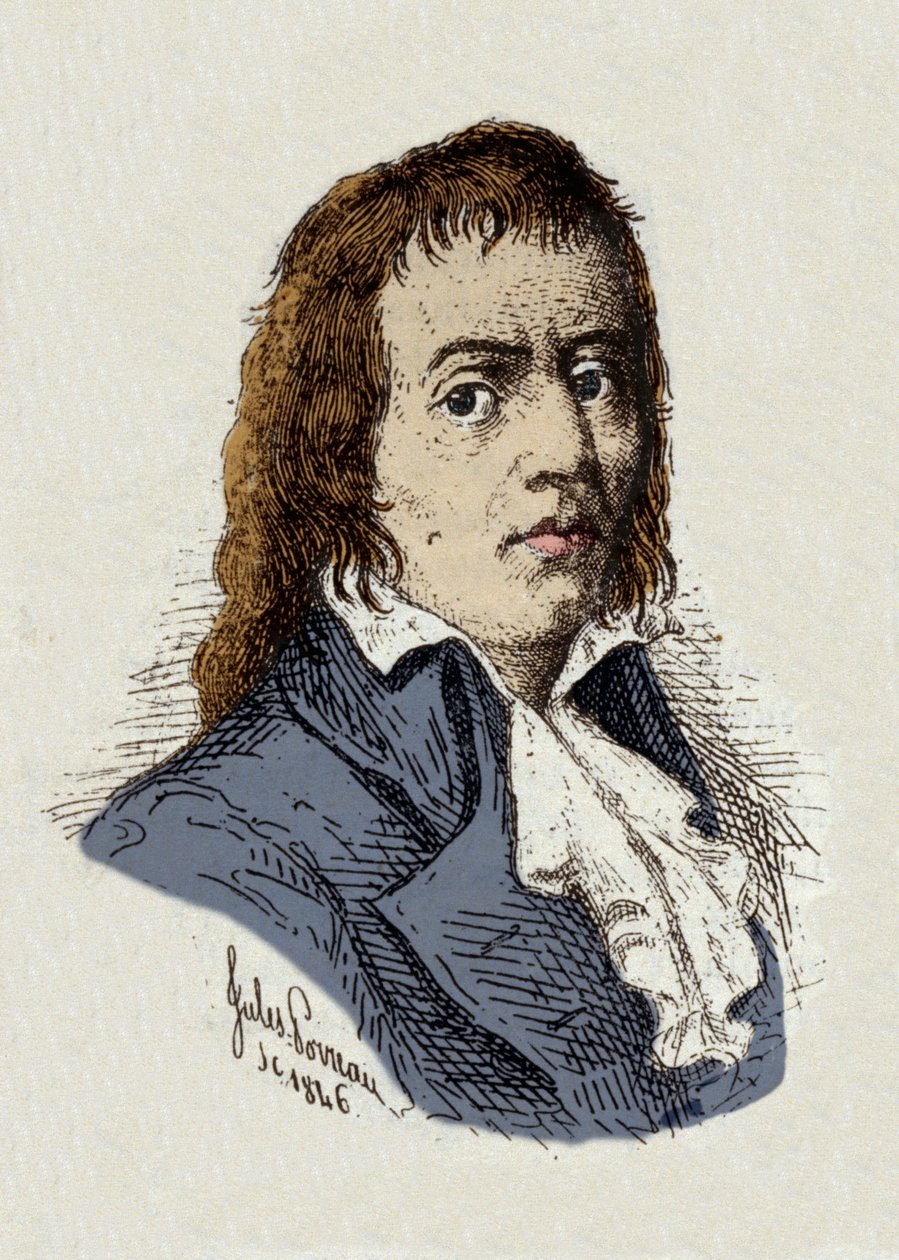 Francia forradalom: "Francois Babeuf dit Gracchus (1760-1797) forradalmár portréja" Jules Porreau rajza alkotó: Jules Porreau
