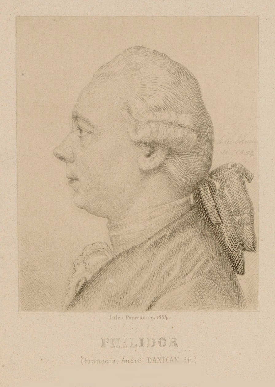 François-André Danican Philidor portréja 1726-1795. alkotó: Jules Porreau