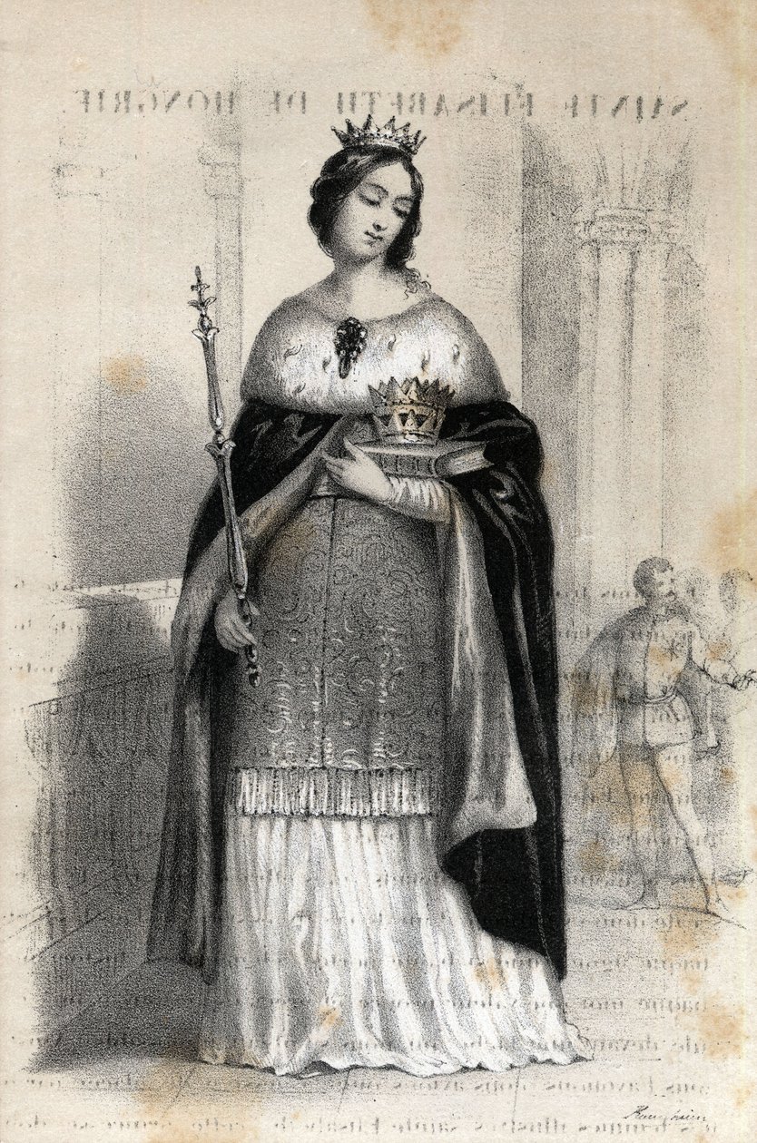 Magyar Szent Erzsébet portréja (1207 - 1231) alkotó: Jules and Raunheim Hermann David