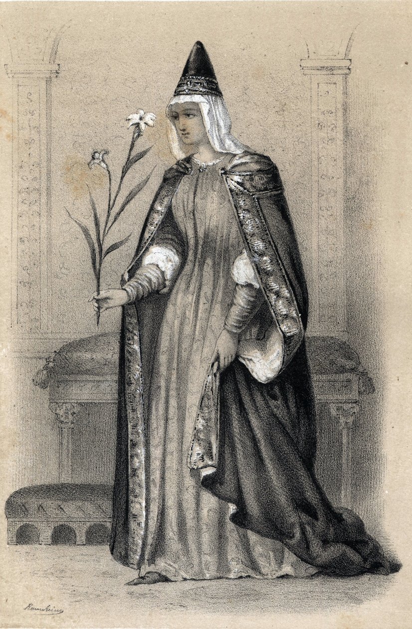 A toszkánai Mathilde grófnő, Canossa néven ismert portréja alkotó: Jules and Raunheim Hermann David