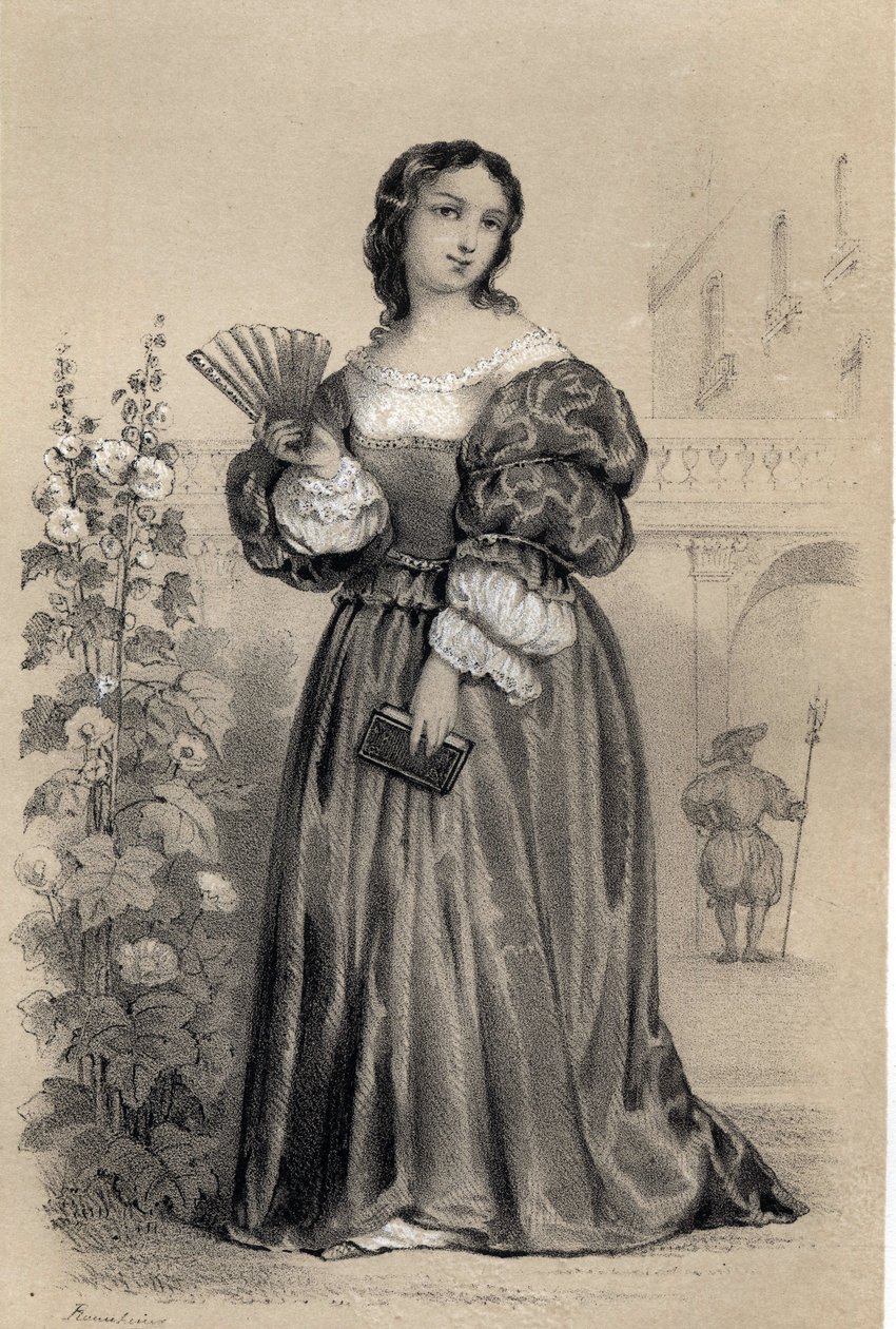 Vittoria (Victoria) Colonna (1490 - 1547), Pescaire (Pescara) márkiné, olasz leveles nő a 16. század elejéről, alkotó: Jules and Raunheim Hermann David