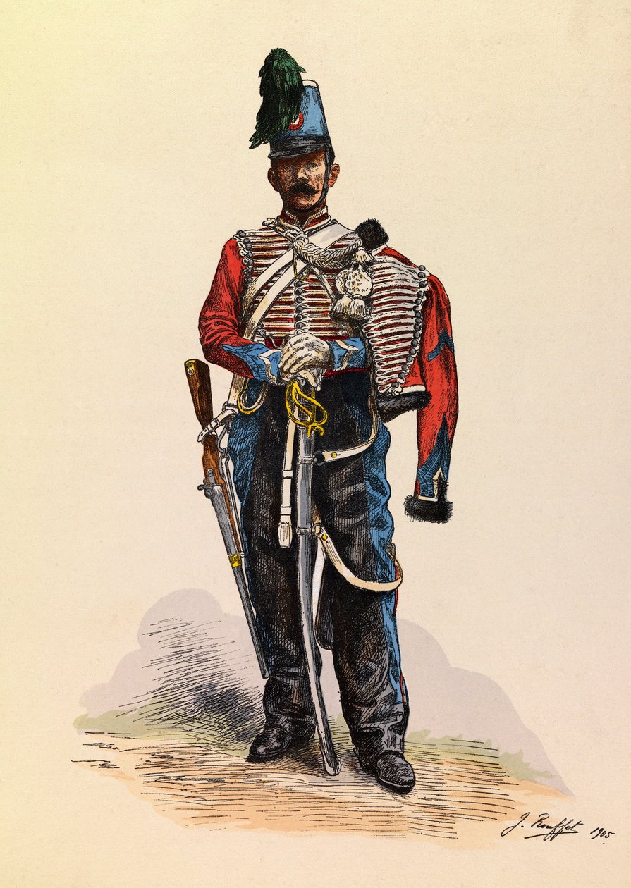 Jules Rouffet (1862-1931) dandártábornok portréja, 1845 körül, Magángyűjtemény alkotó: Jules Rouffet