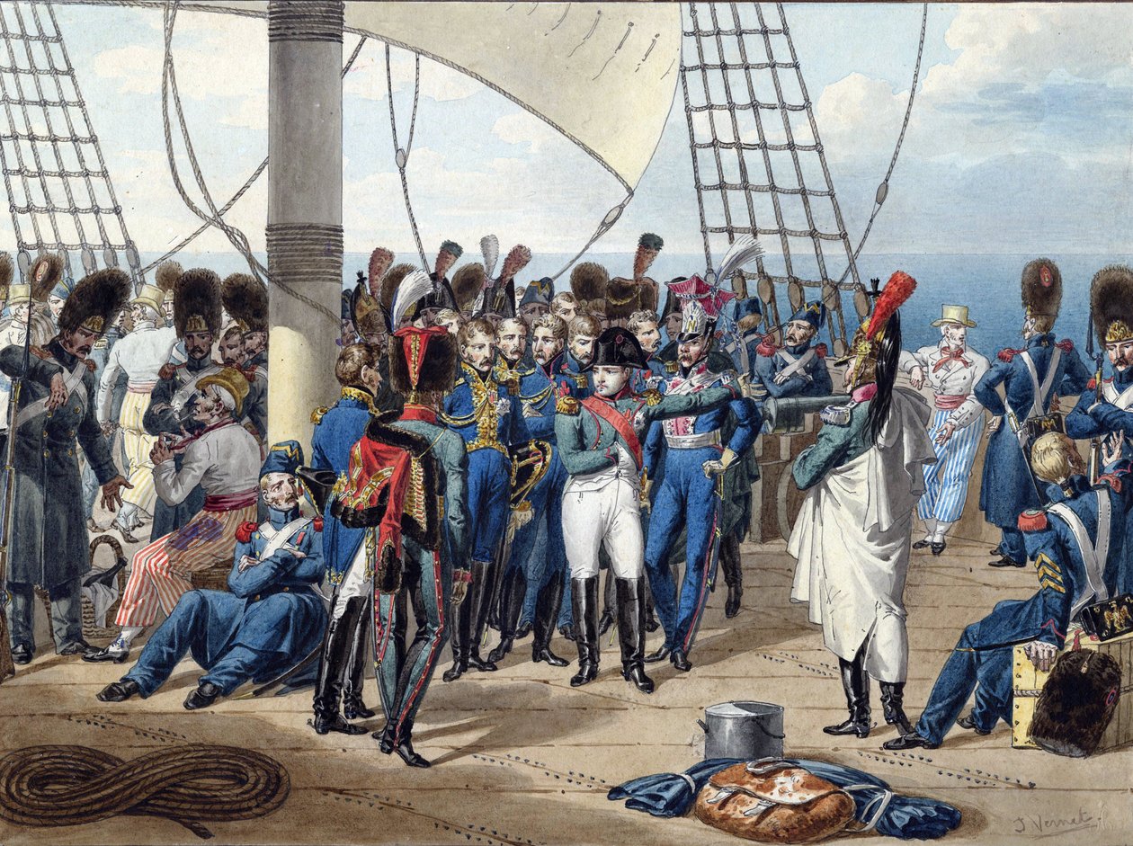 Napóleon visszatér Elba szigetéről - Vernet, Jules (1792-1843) - 1815 - Akvarell papíron - 26,2x34,7 - Magángyűjtemény alkotó: Jules Vernet