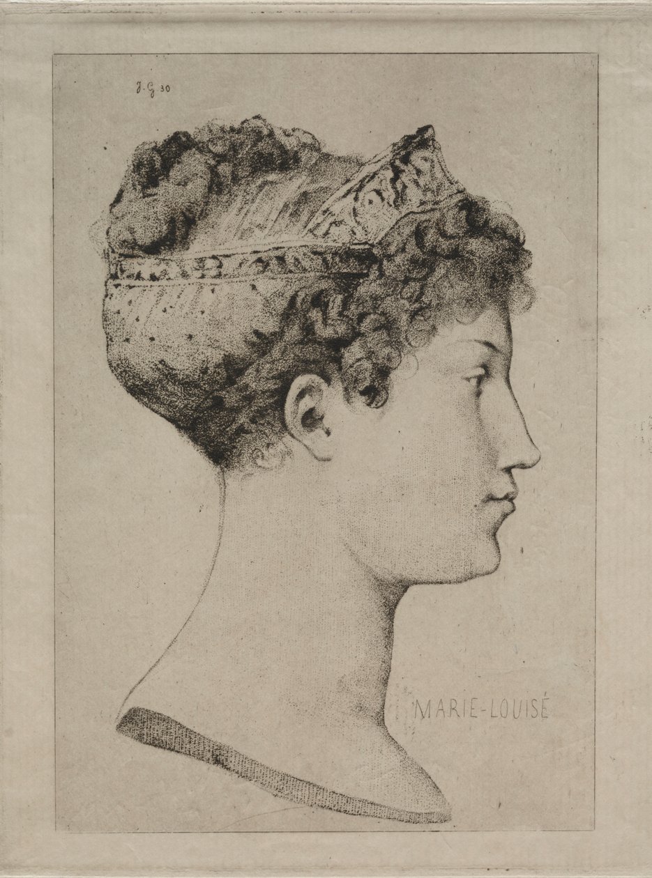 Marie Louise a profilban alkotó: Jules de Goncourt