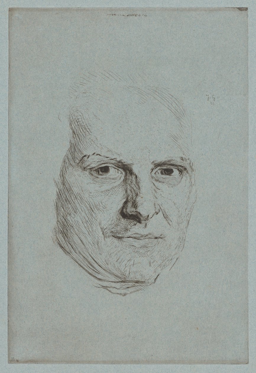 Raynal abbé maszkja alkotó: Jules de Goncourt, after Maurice Quentin