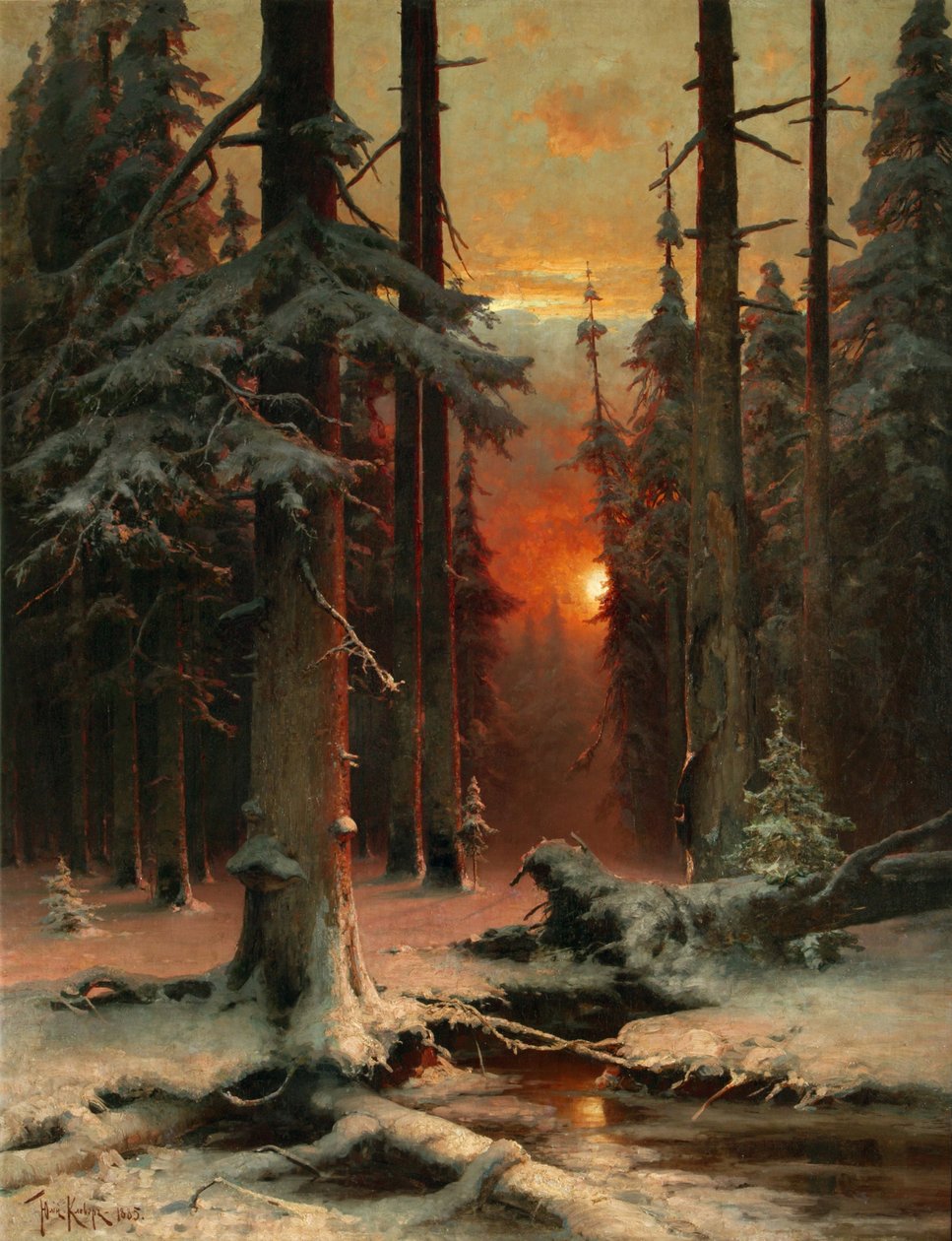 Havazás az erdőben, 1885 alkotó: Juli Julievich Klever