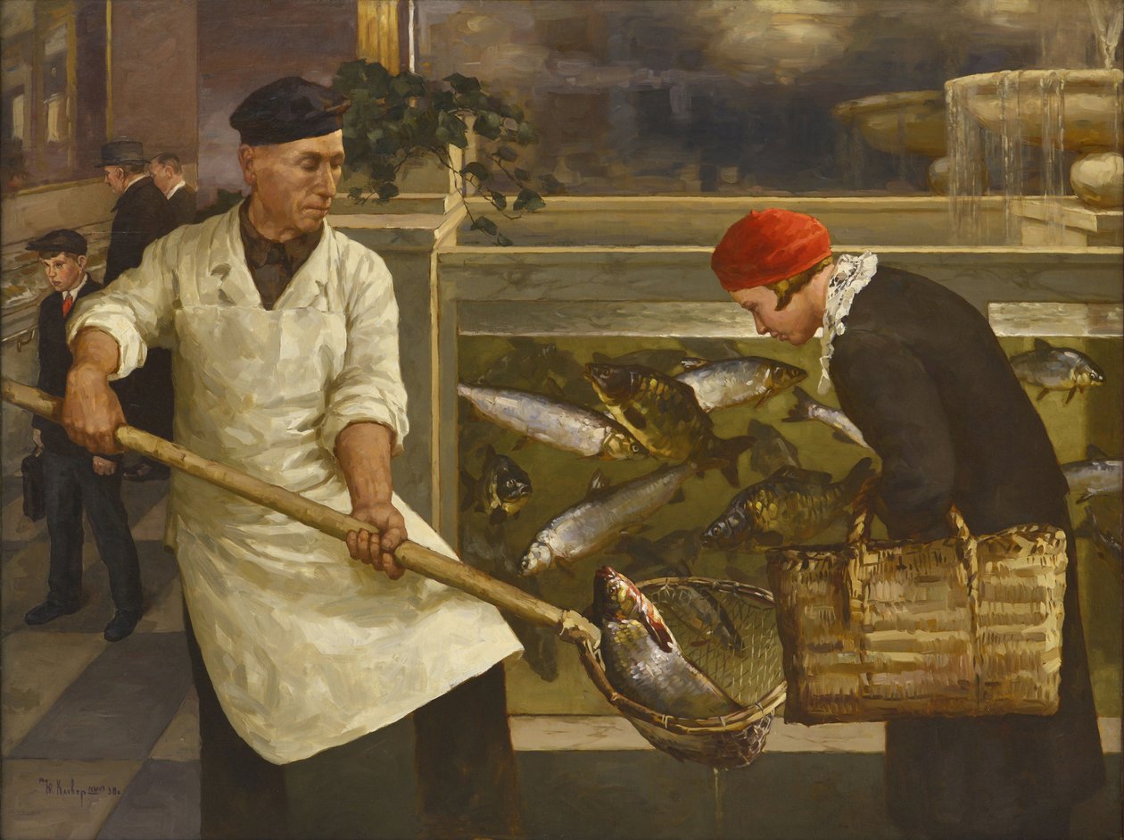 Egy halboltban Klever, Julievics, az ifjabb (1882-1942). Olaj, vászon, mérete: 130x176 alkotó: Juli Julievich the Younger Klever