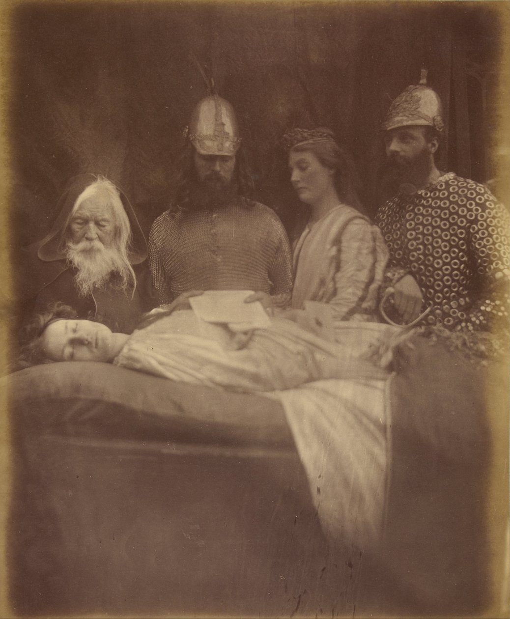 Elaine És tisztelettel viszik be a Hallba alkotó: Julia Margaret Cameron