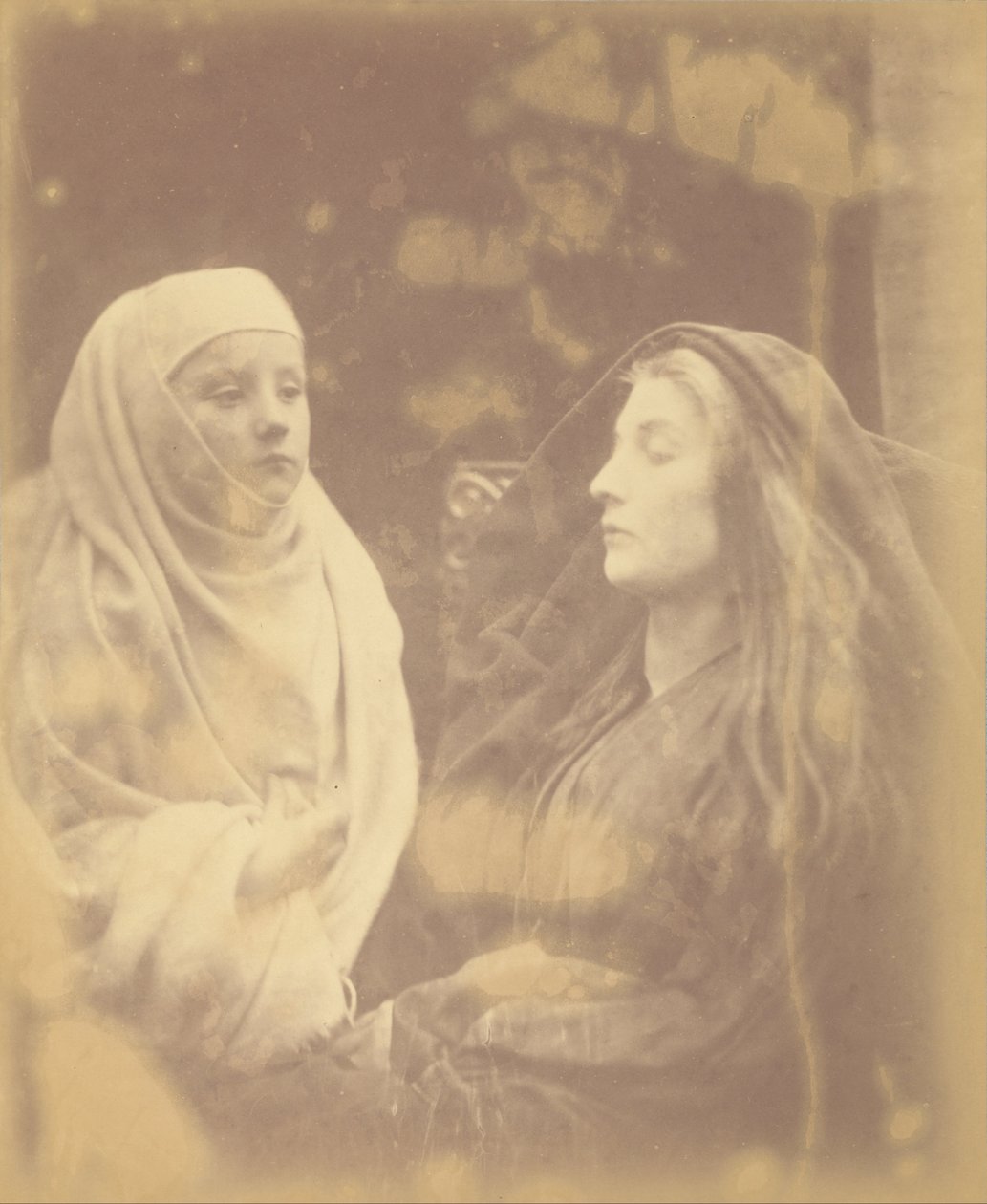 A kis újonc és Guinevere királynő az Almesbury -i Szent Házban alkotó: Julia Margaret Cameron