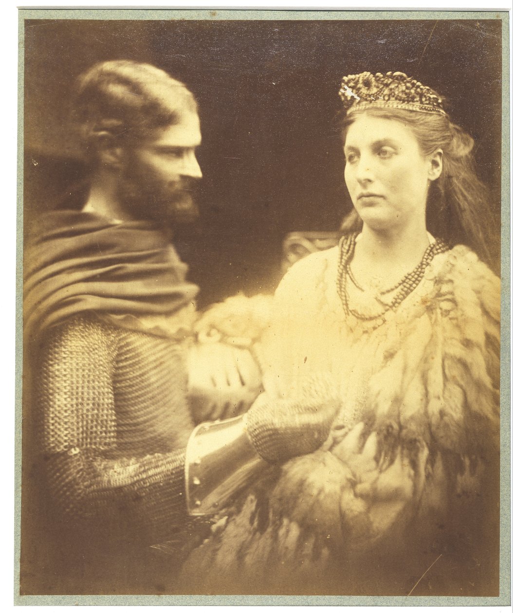 Lancelot és Guinevere, 1873 körül (ezüst zselatin nyomat) alkotó: Julia Margaret Cameron