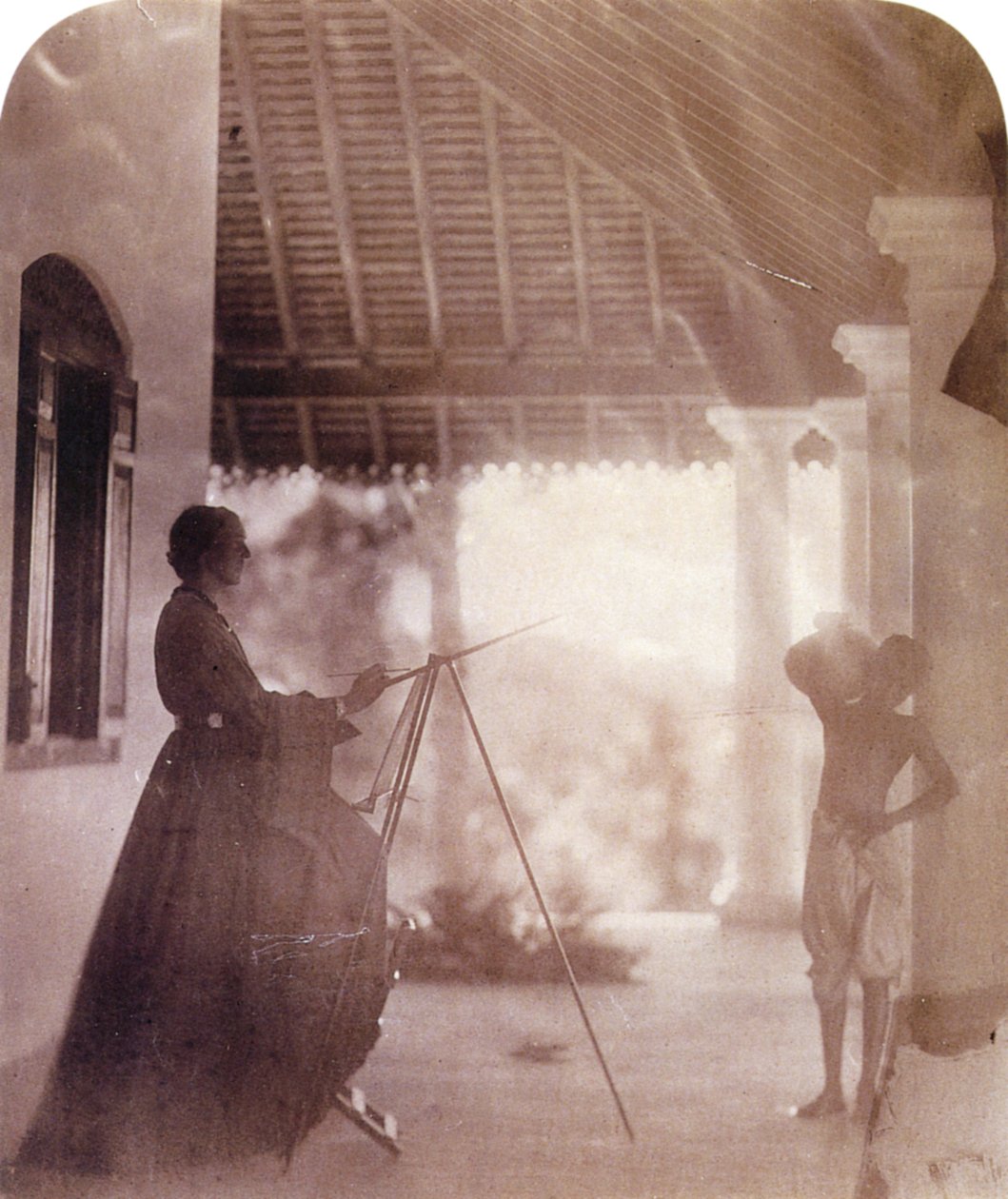 Marianne North Cameron asszony ceyloni házában, Julia Margaret Cameron alkotó: Julia Margaret Cameron