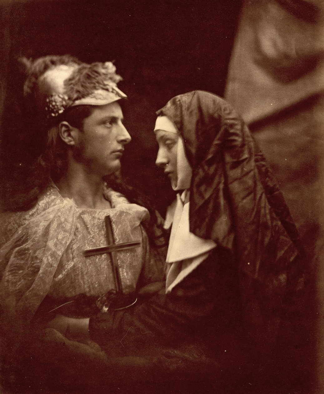 Sir Galahad és a sápadt apáca, 1879 alkotó: Julia Margaret Cameron