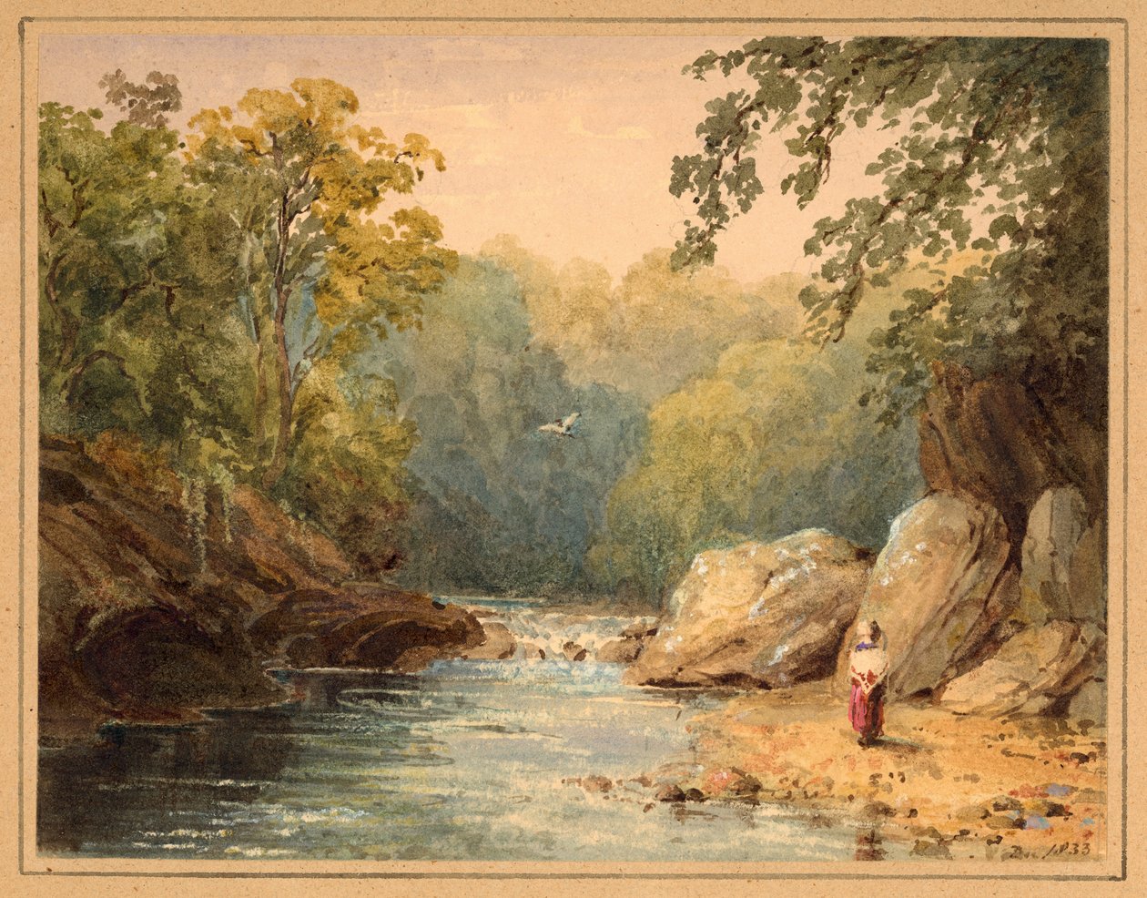 Az Emmet Burn-en, a North Tyne-on alkotó: Julia Swinburne