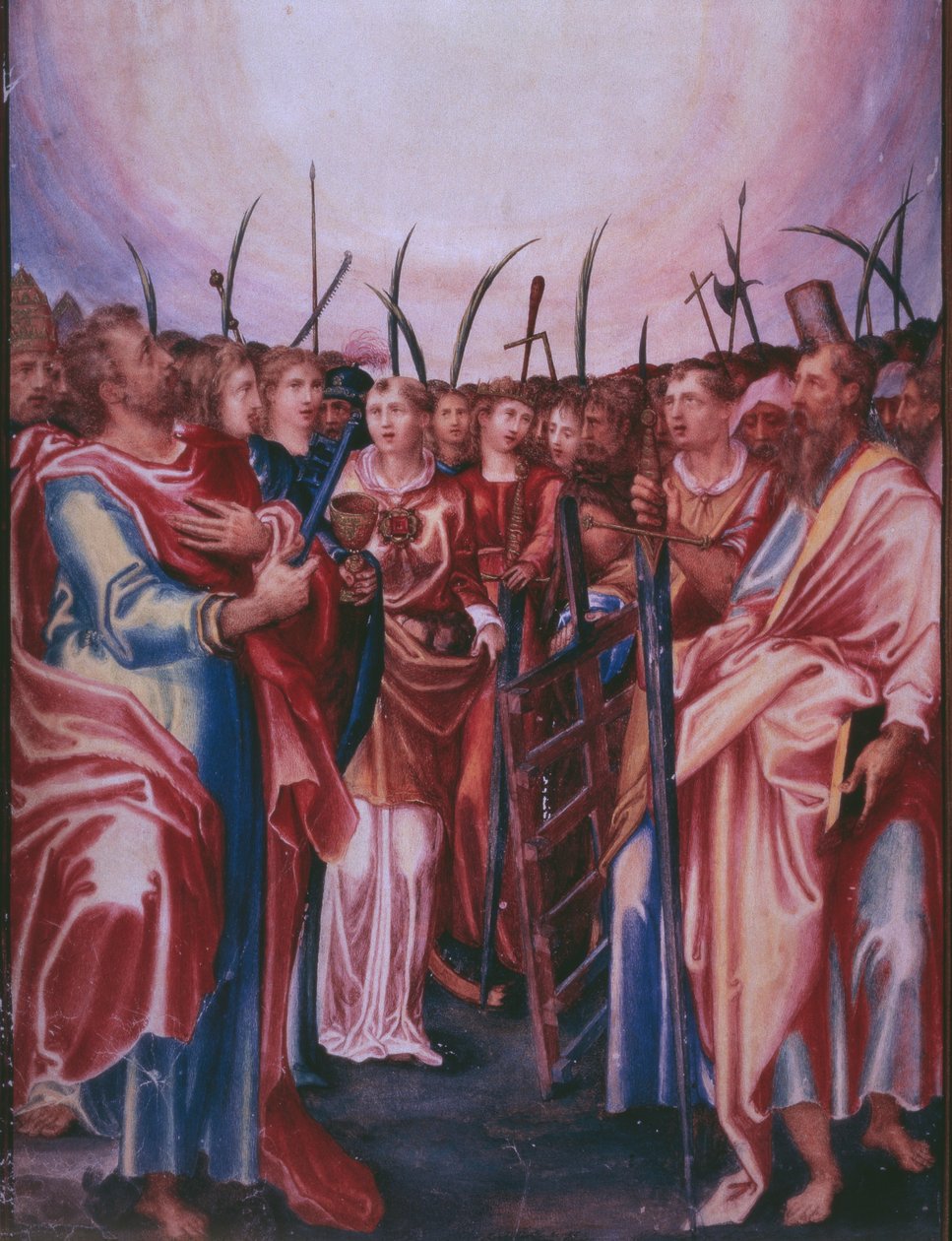 Mindenszentek, II. Fülöp spanyol király breviáriumának fakszimiléjéből, 1569 (pergamen) alkotó: Julian and Leon, Andres de Fuente del Saz
